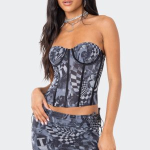 Aly Mesh Corset Top