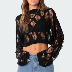 Clover Distressed Sweater