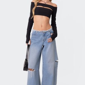 Reign Two Piece Ribbed Crop Top