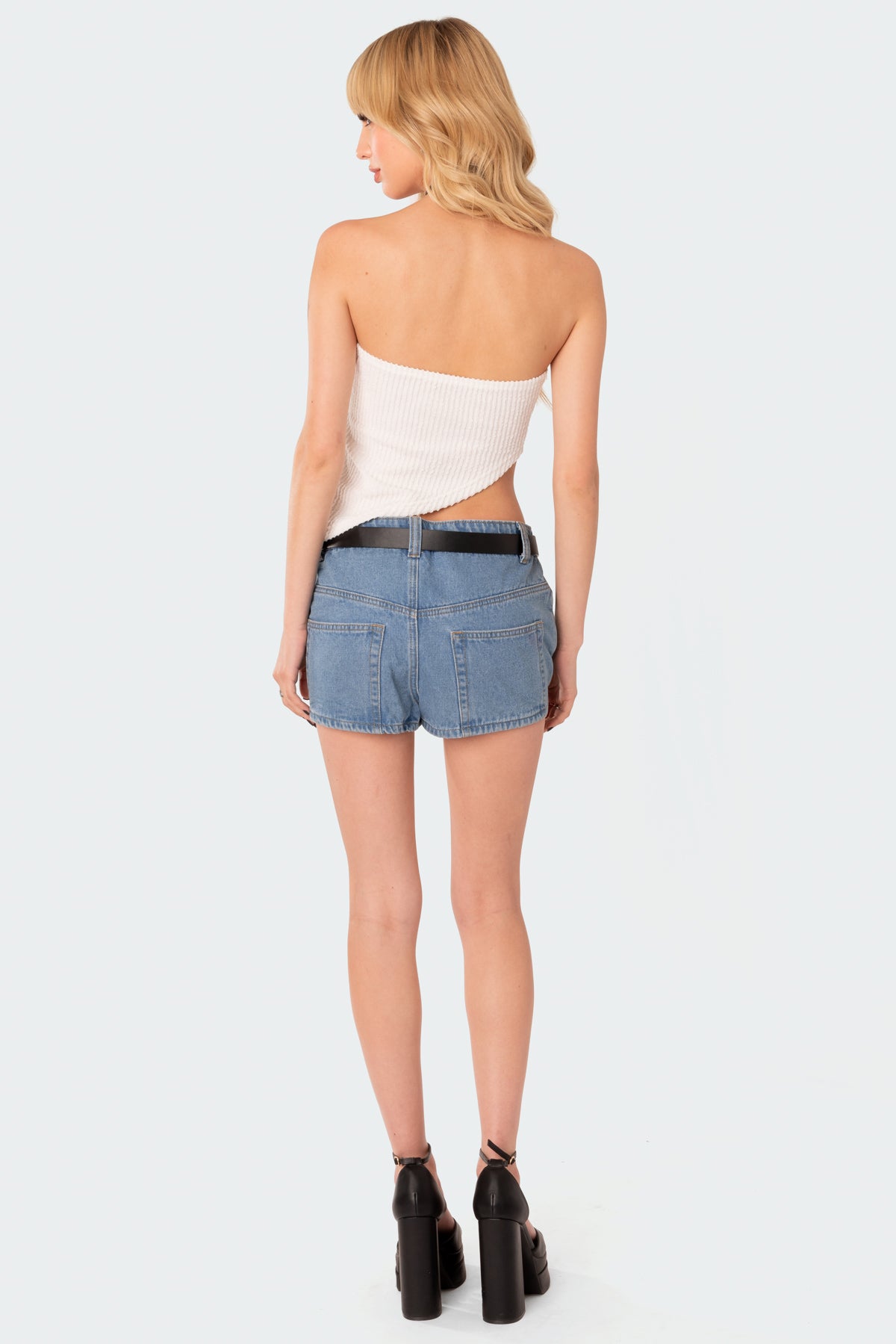 Heidi Textured Knit Asymmetric Top - Image 5