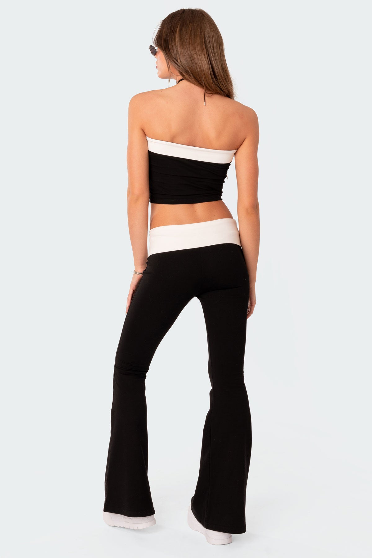 Contrast Fold Over Tube Top - Image 3