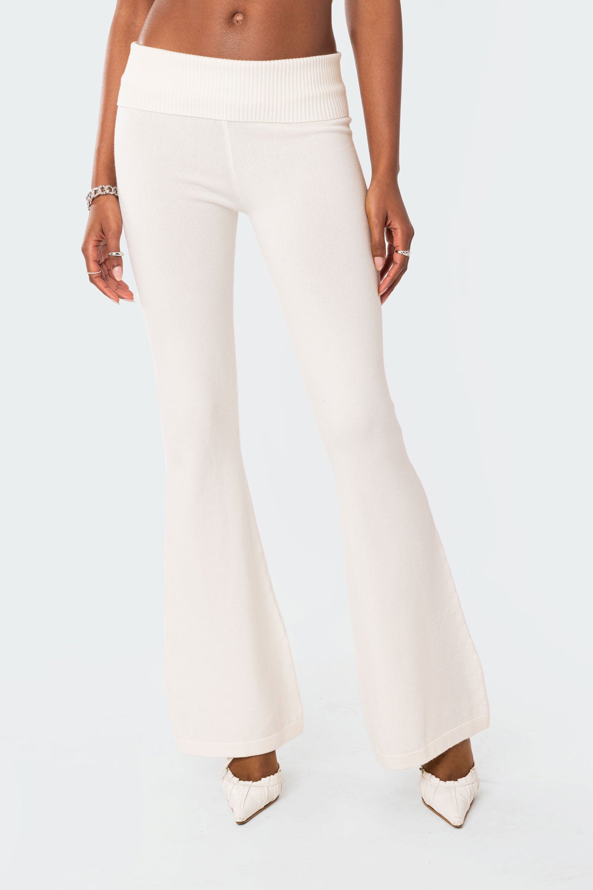 Desiree Knitted Low Rise Fold Over Pants - Image 2