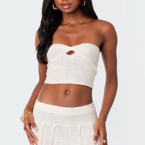 Kiera Twist Front Knit Tube Top