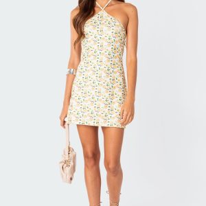 Elodie Rose Printed Mini Dress