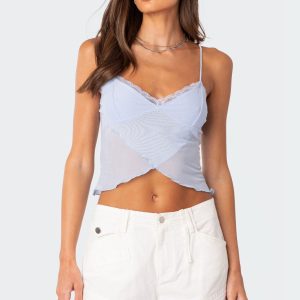 Crossover Mesh Tank Top