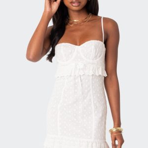 Philippa Embroidered Cotton Mini Dress