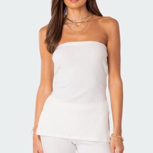 Dekota Slit Ribbed Top