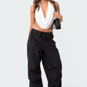 Monique Cropped Open-Back Top