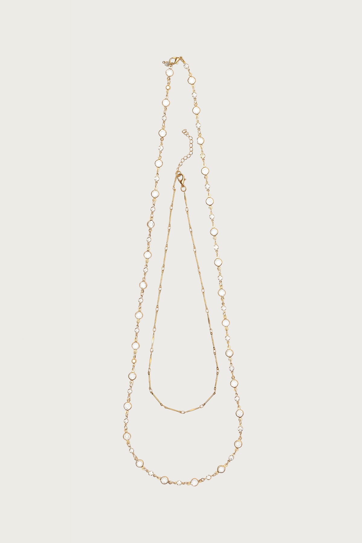 Faux Crystal Cascading Necklace Set - Image 2