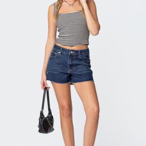 Sahara High Rise Denim Shorts