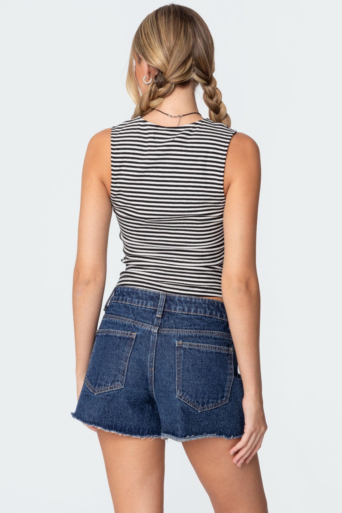 Dillan Striped Square Neck Top - Image 4