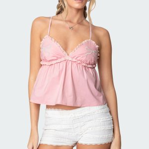 Bow & Frill Babydoll Top