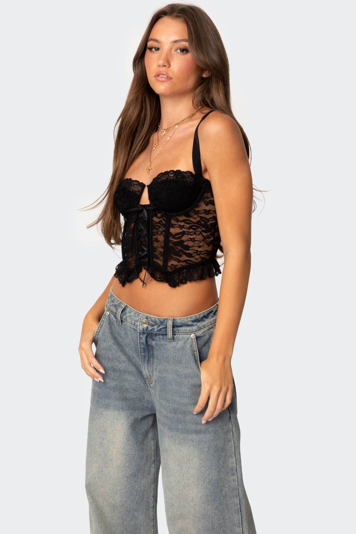 Josslyn Sheer Lace Corset - Image 3