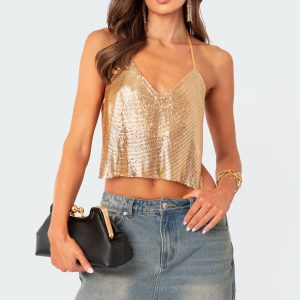 Forever Chainmail Open Back Top