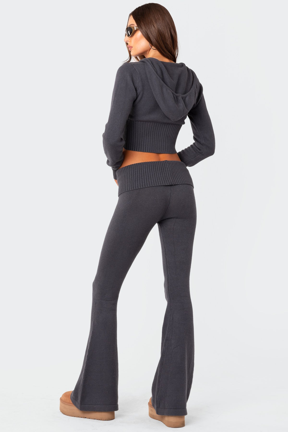 Desiree Knitted Low Rise Fold Over Pants - Image 5