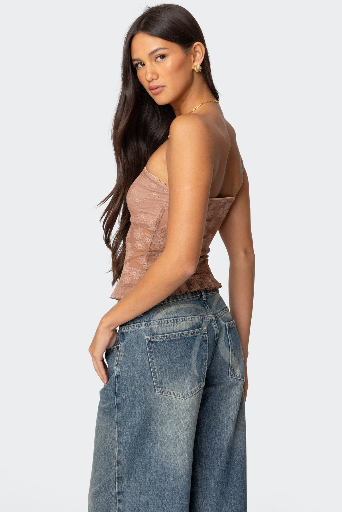 Ballet Sheer Lace Tube Top - Image 5