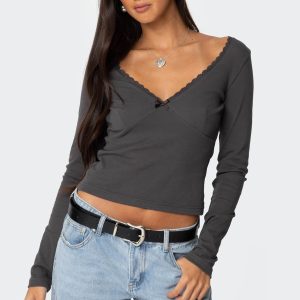 Adrienne Lace Trim Top