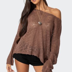 Bri Oversized Boat Neck Sweater