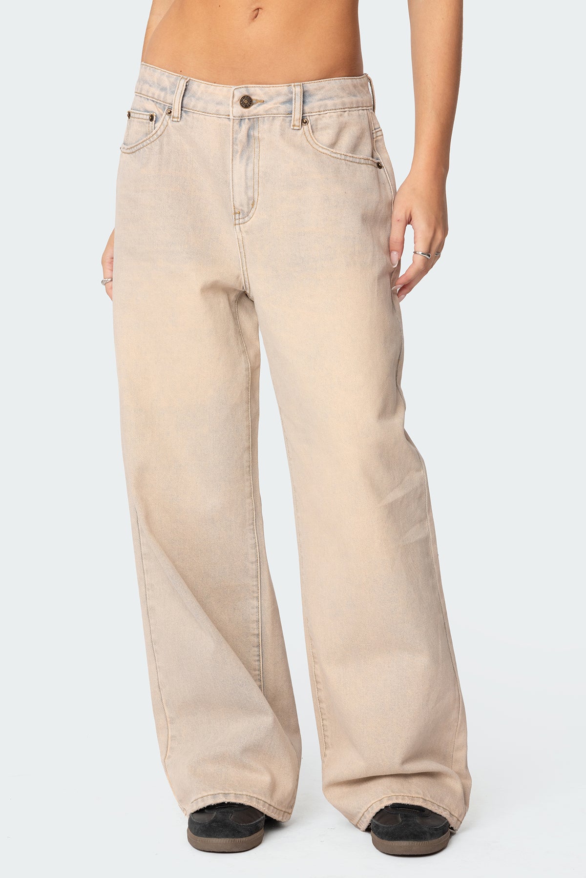 Dusty Washed Low Rise Jeans - Image 2