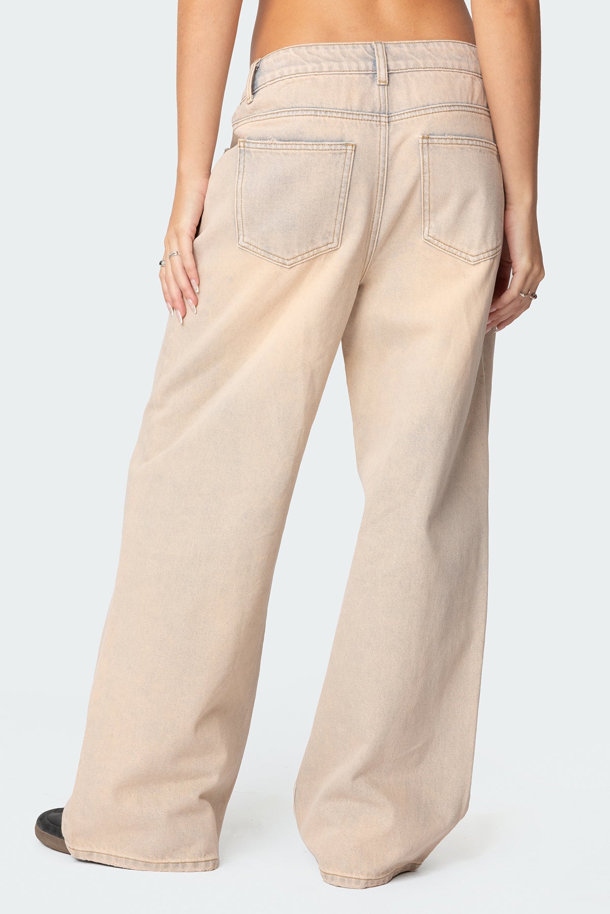 Dusty Washed Low Rise Jeans - Image 4