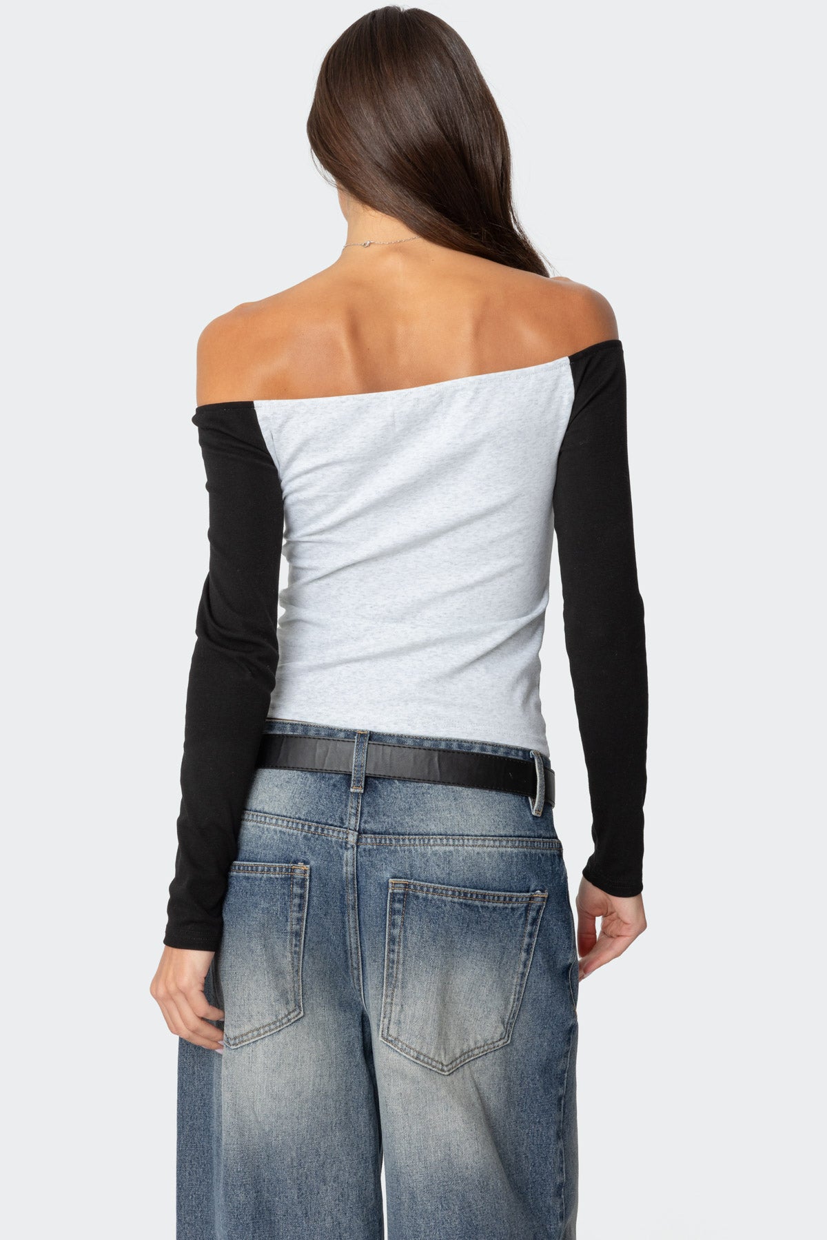 Contrast Off Shoulder Top - Image 5