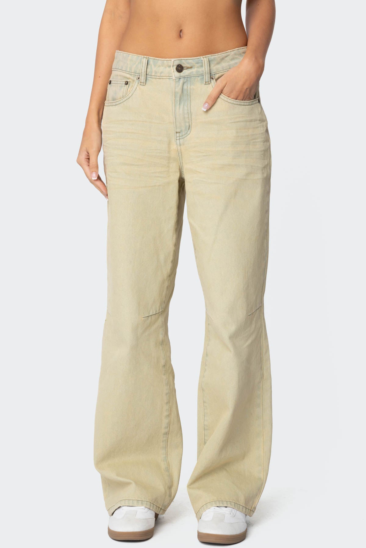 Low Rise Vintage Washed Boyfriend Jeans - Image 2