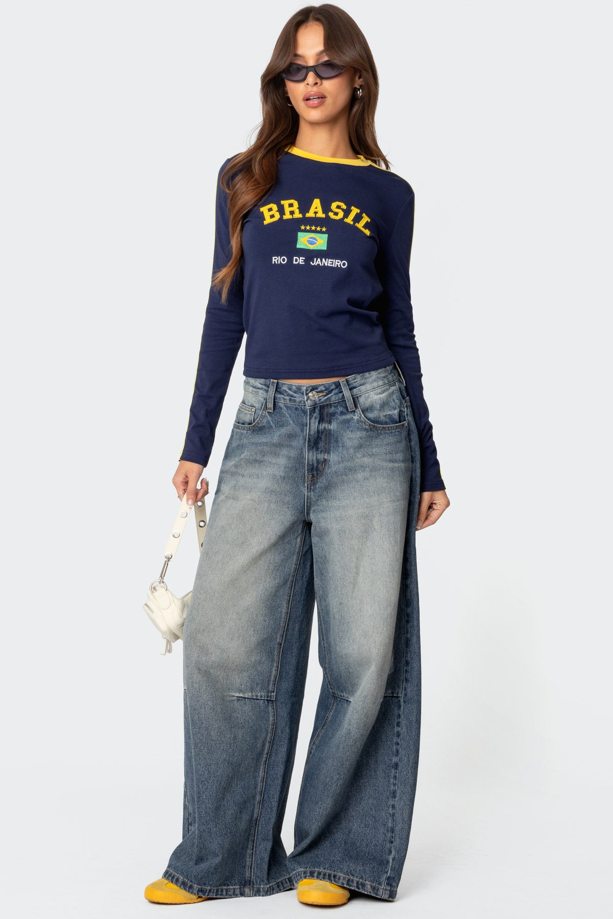 Brasil Embroidered Long Sleeve T Shirt - Image 2