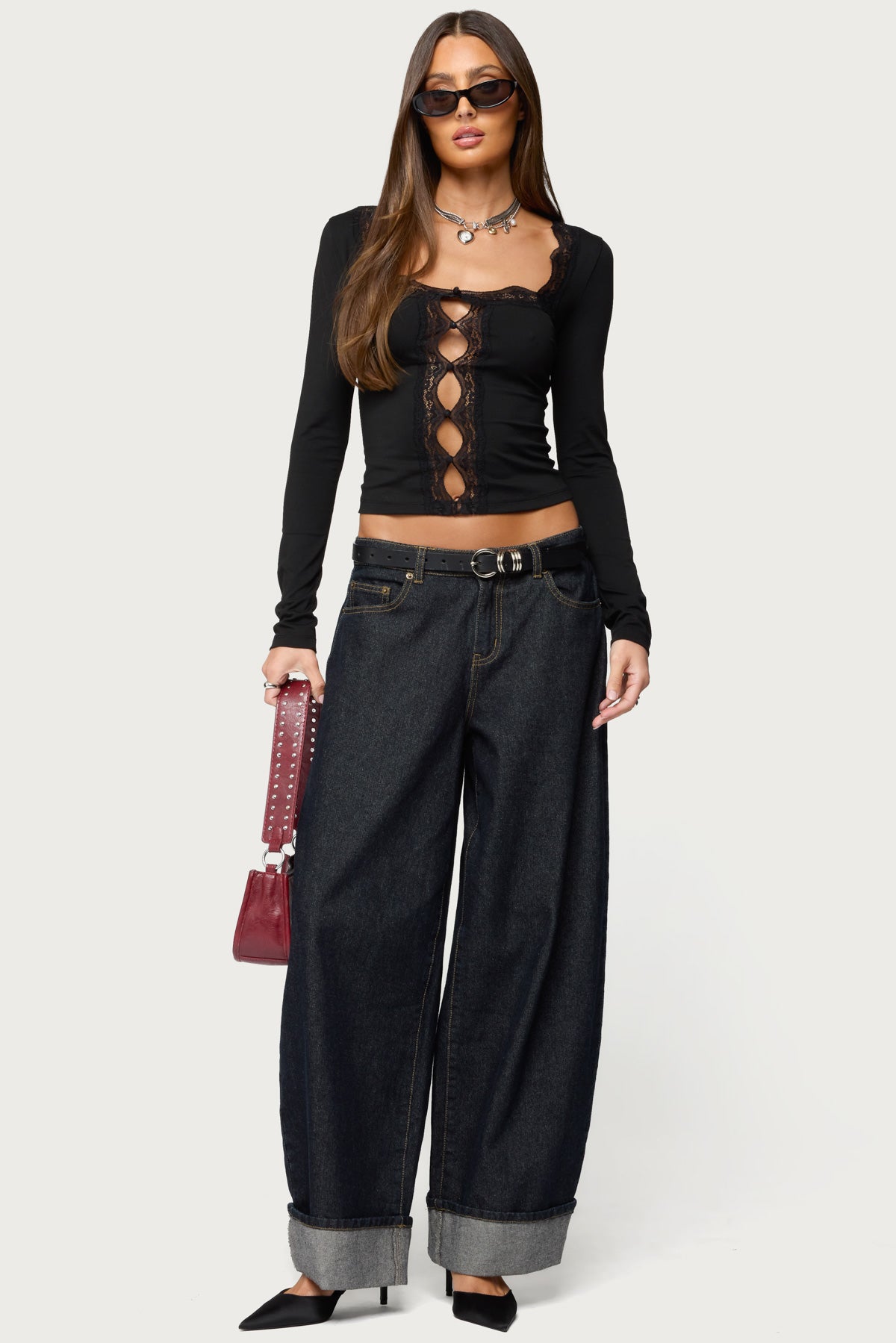 Zeya Lacey Keyhole Top - Image 2