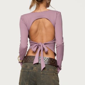 Polly Lacey Tie Back Top