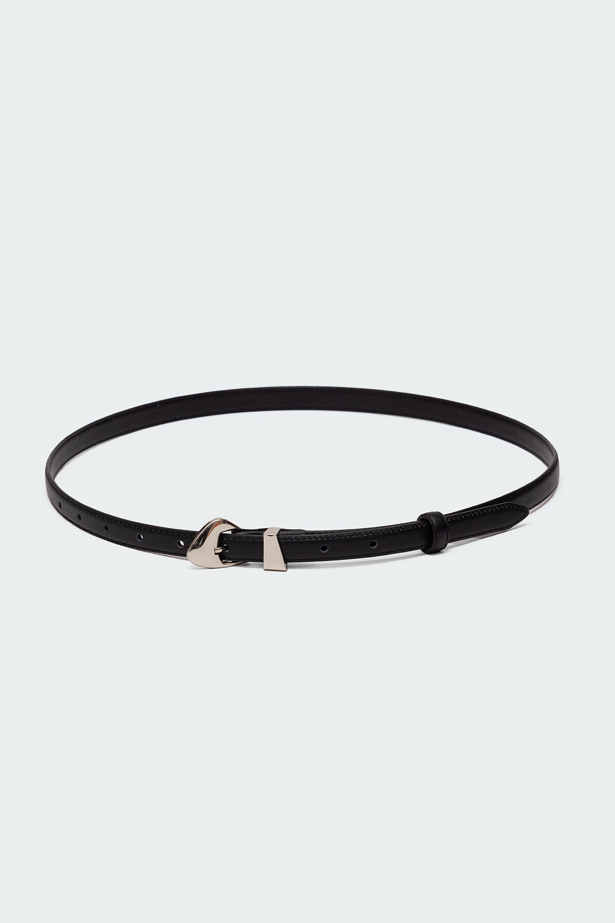 Abstract Buckle Faux Leather Belt - Image 2