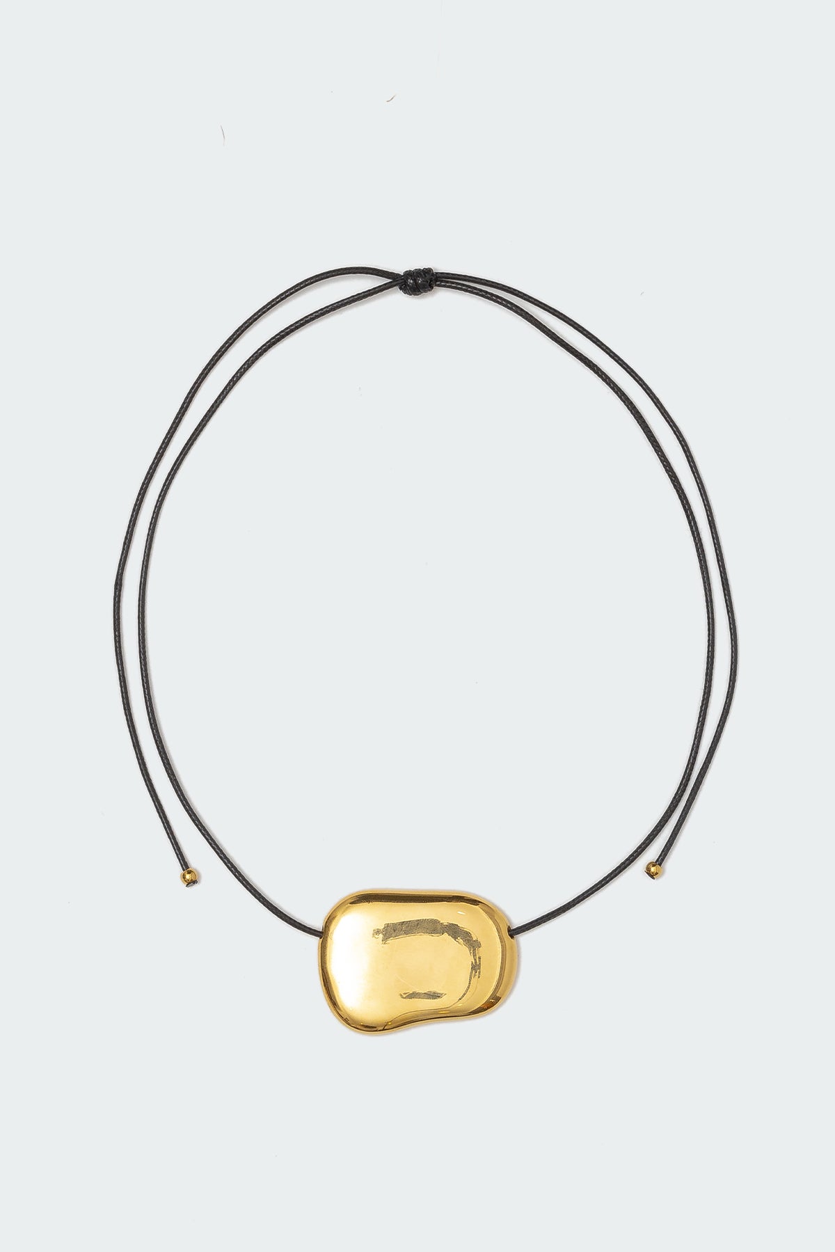 Abstract Stone Pendant Cord Necklace - Image 2