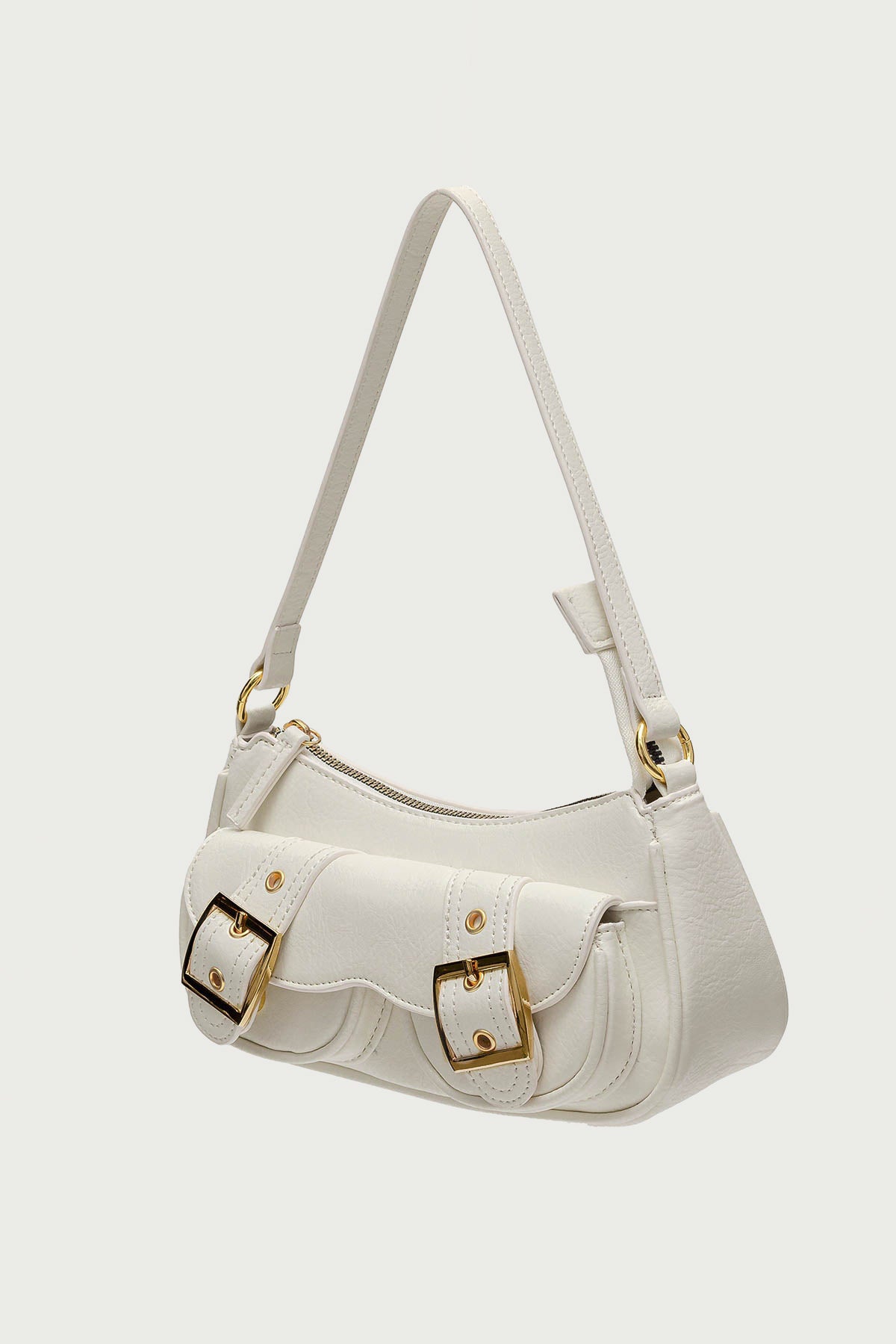 Zinnia Faux Leather Buckle Bag - Image 3
