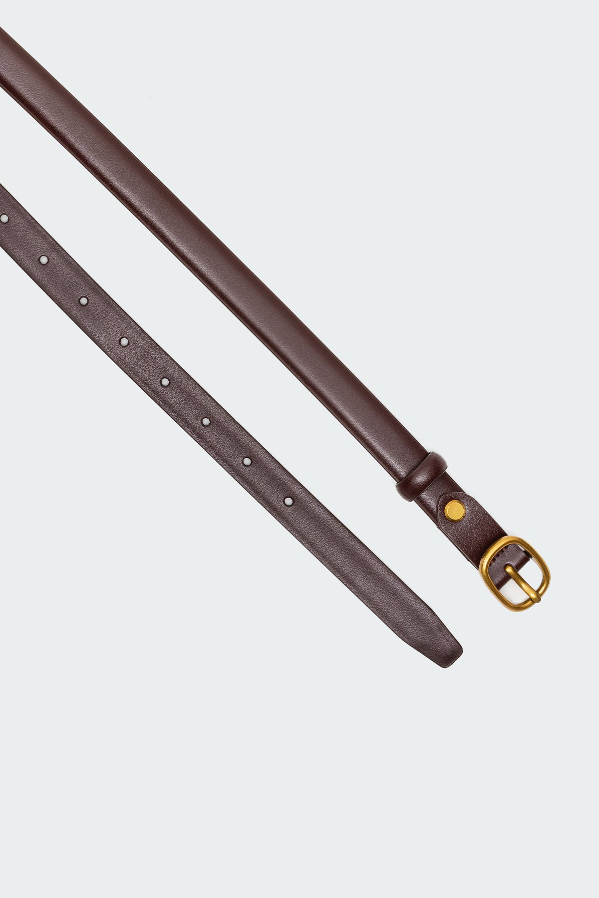 Oval Buckle Faux Leather Belt - Image 3