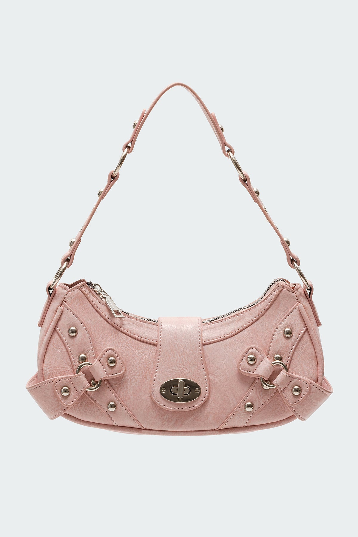 Hardware Faux Leather Bag - Image 2