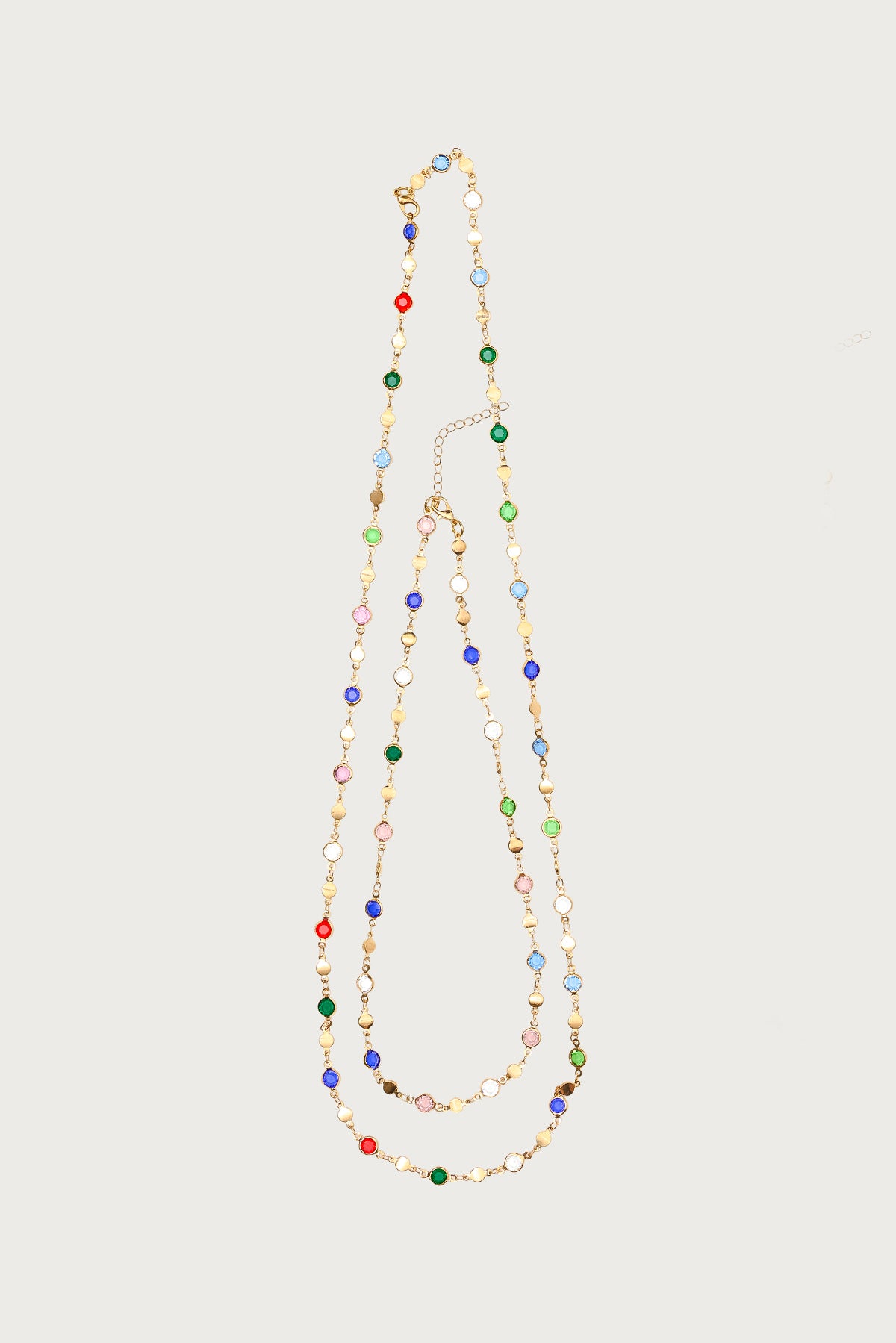 Cascading Gemstone Necklace Set - Image 2