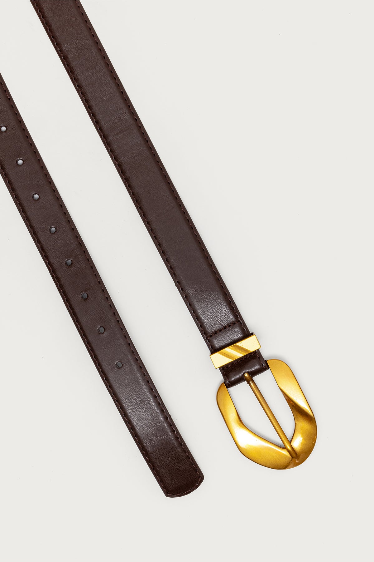 All Buckled Faux Leather Belt - Image 3
