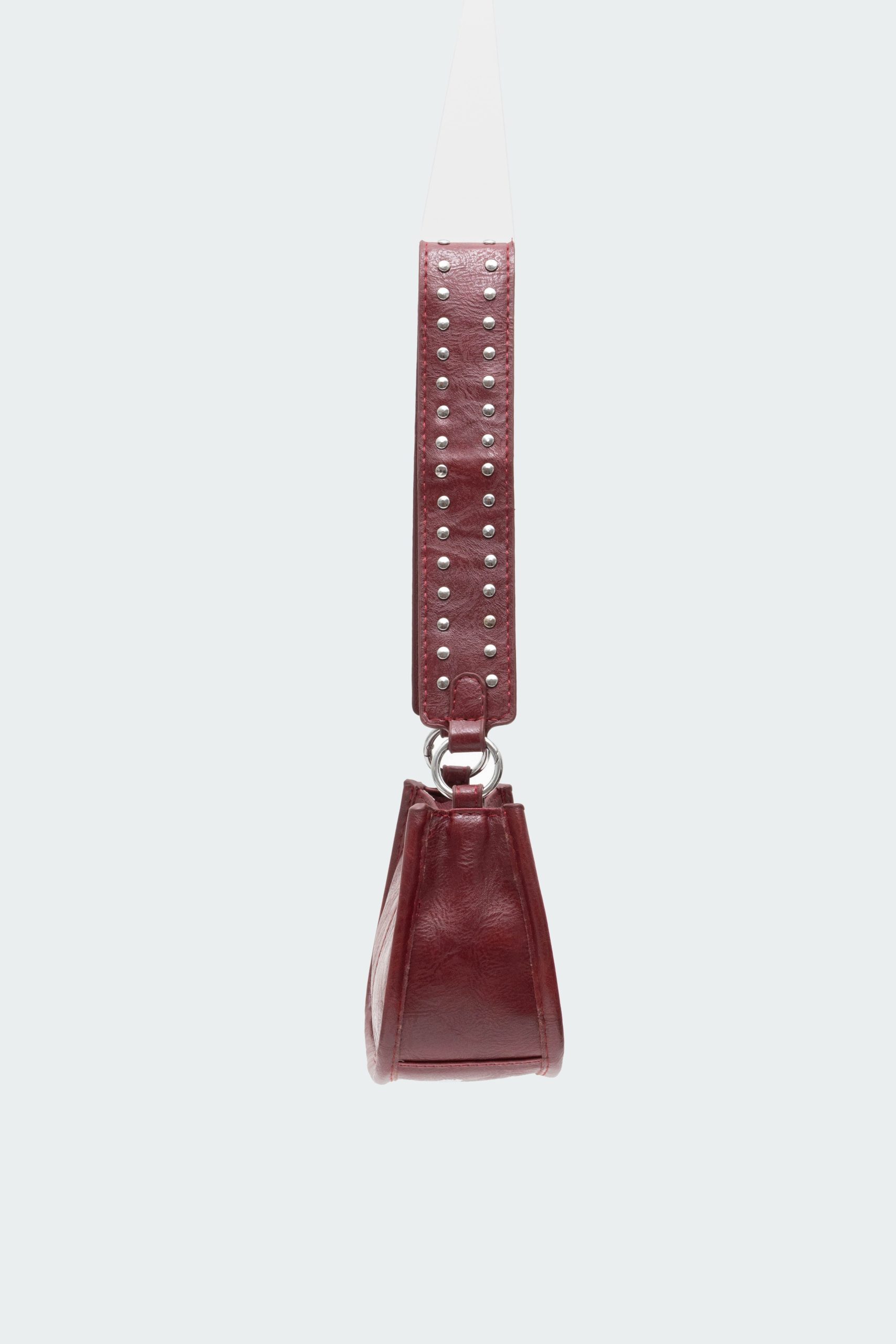 Studded Strap Faux Leather Bag - Image 4
