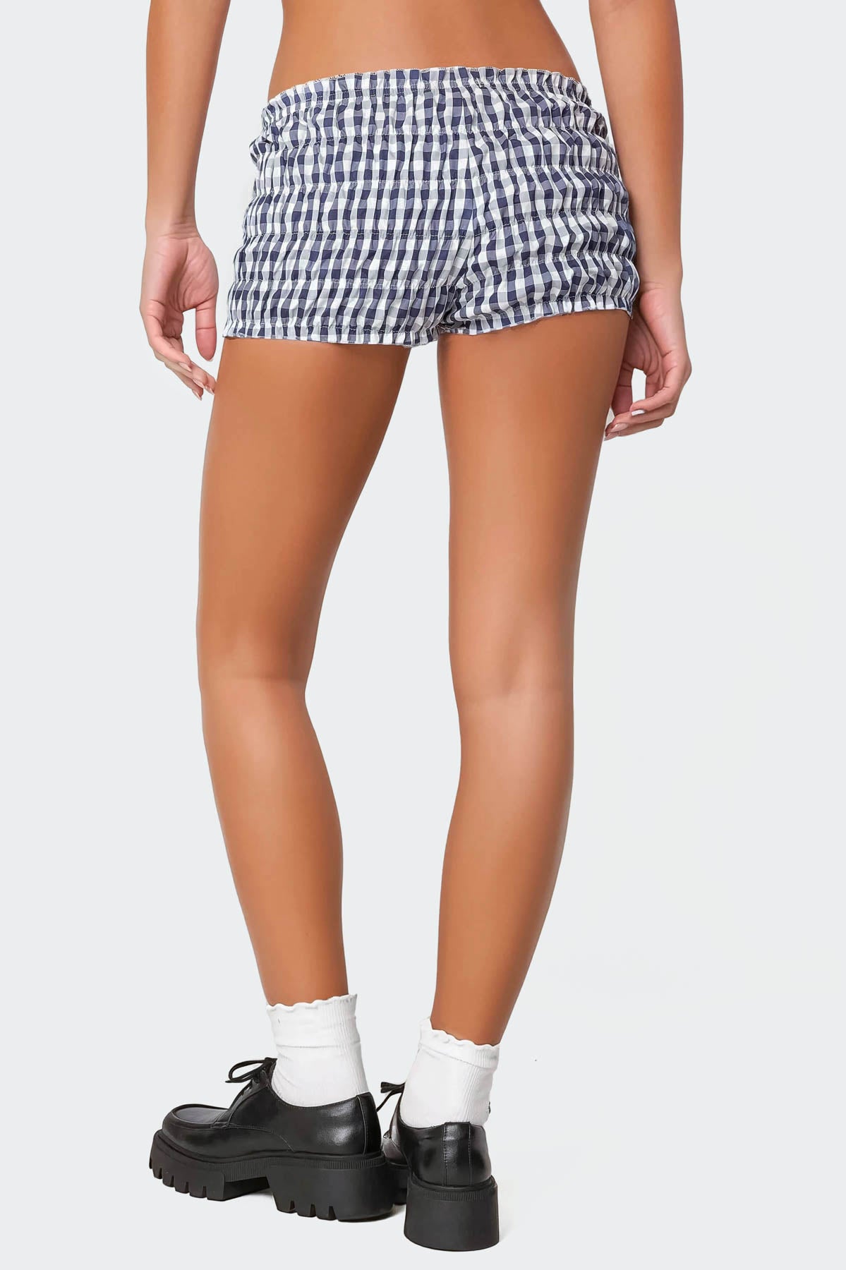Gingham Scrunch Shorts - Image 5