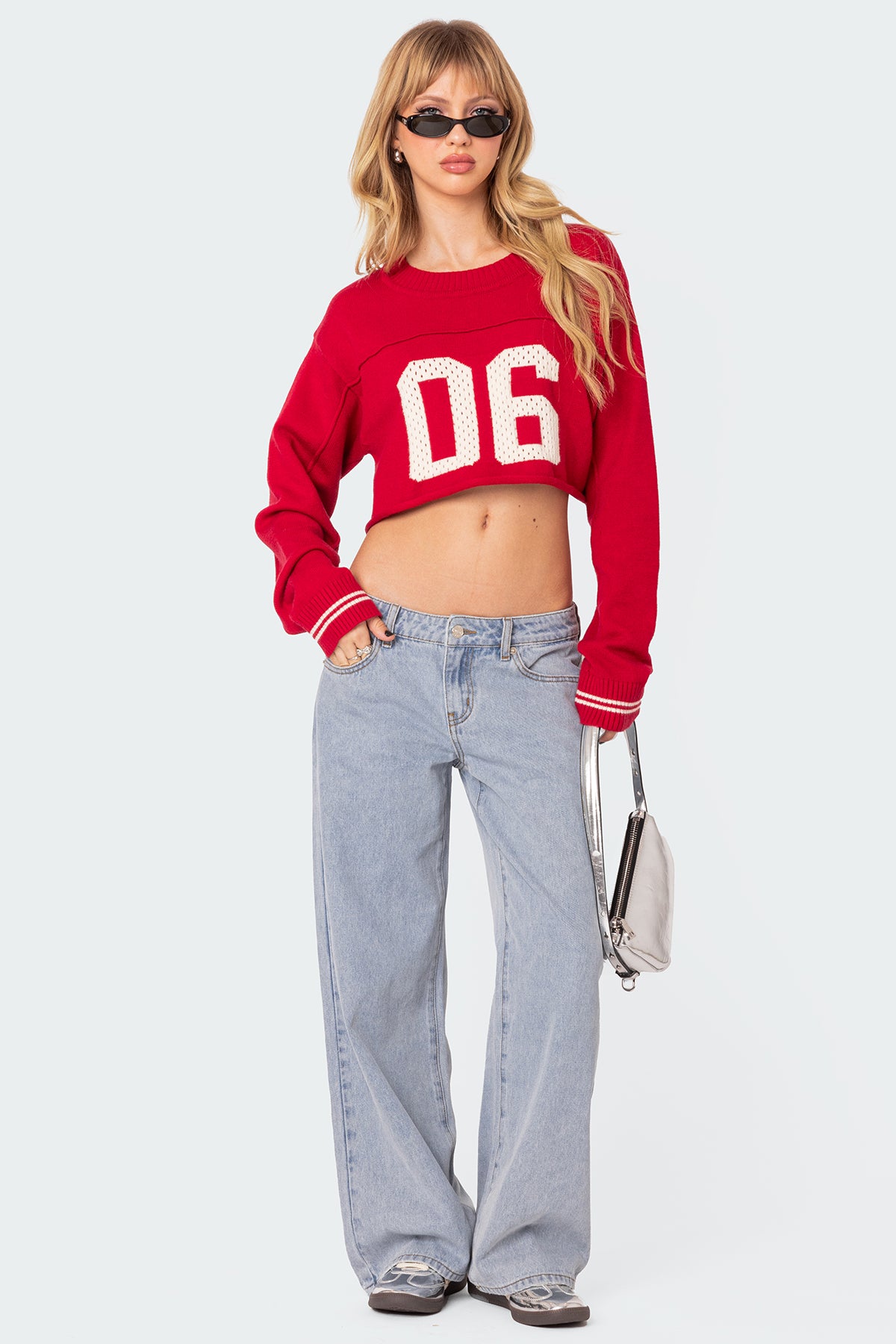 Varsity Cropped Sweater - Image 2