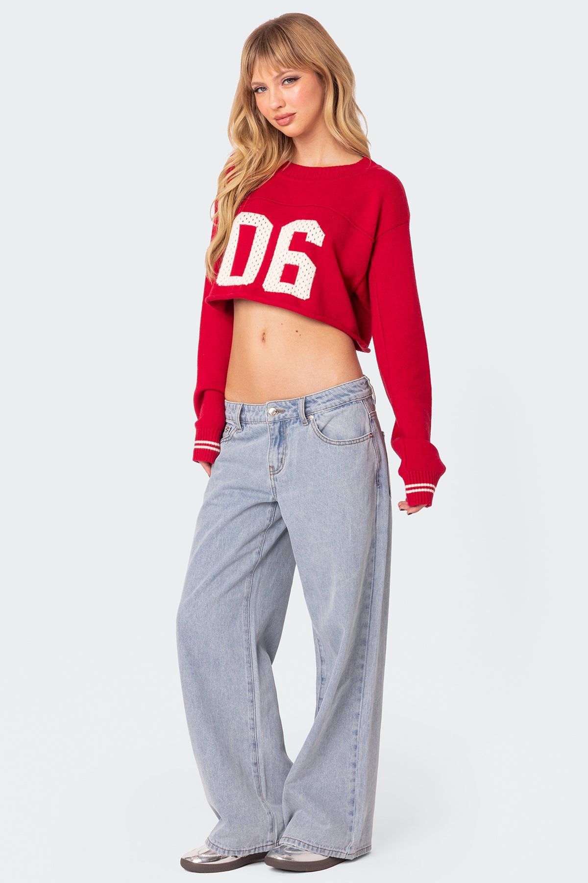 Varsity Cropped Sweater - Image 5