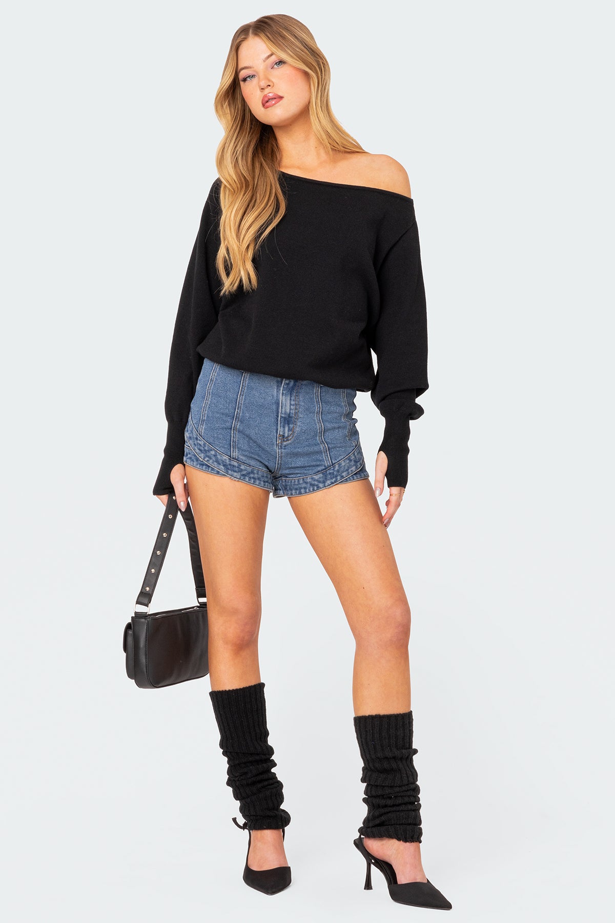 Off Shoulder Oversized Sweater - Image 2