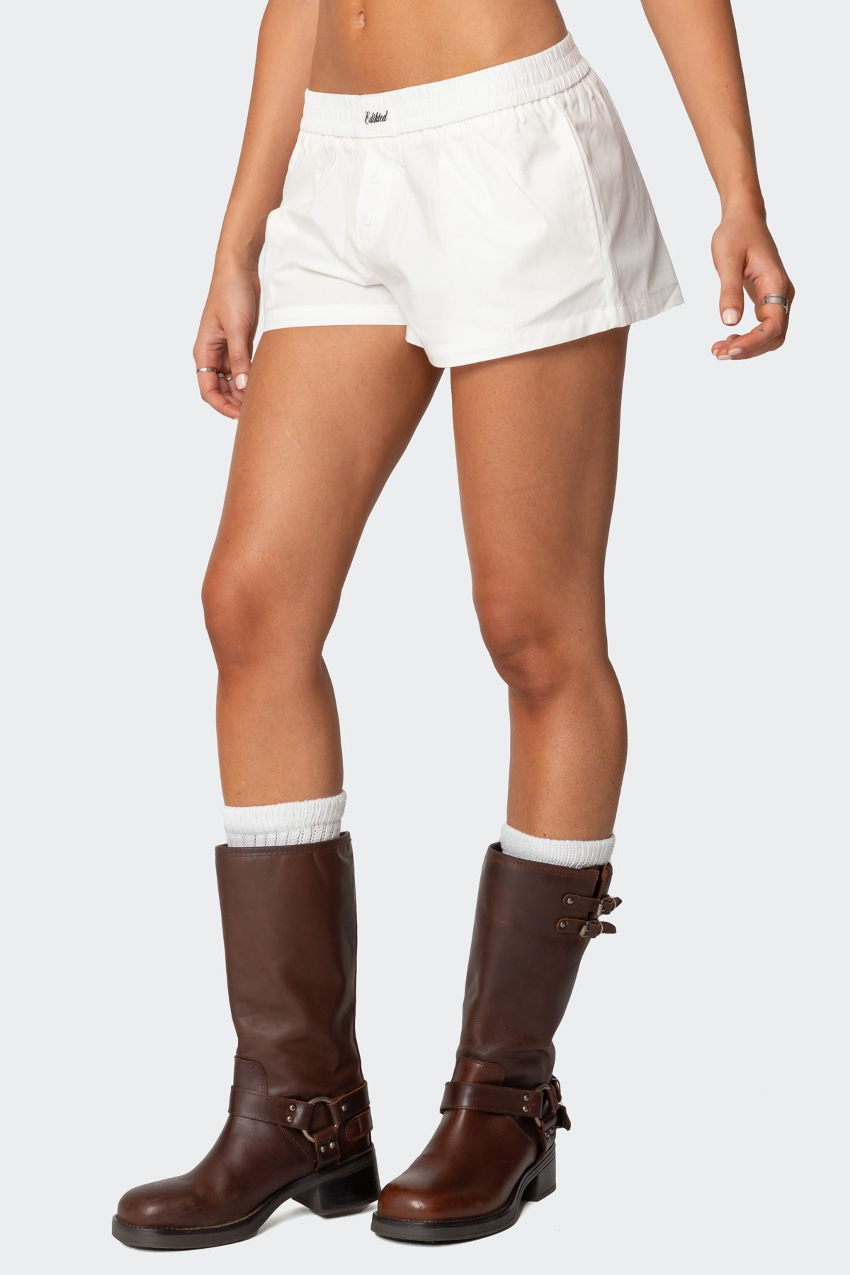 Edikted Embroidered Boxer Shorts - Image 3