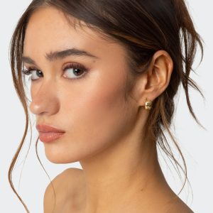Half Hoop Chunky Stud Earrings