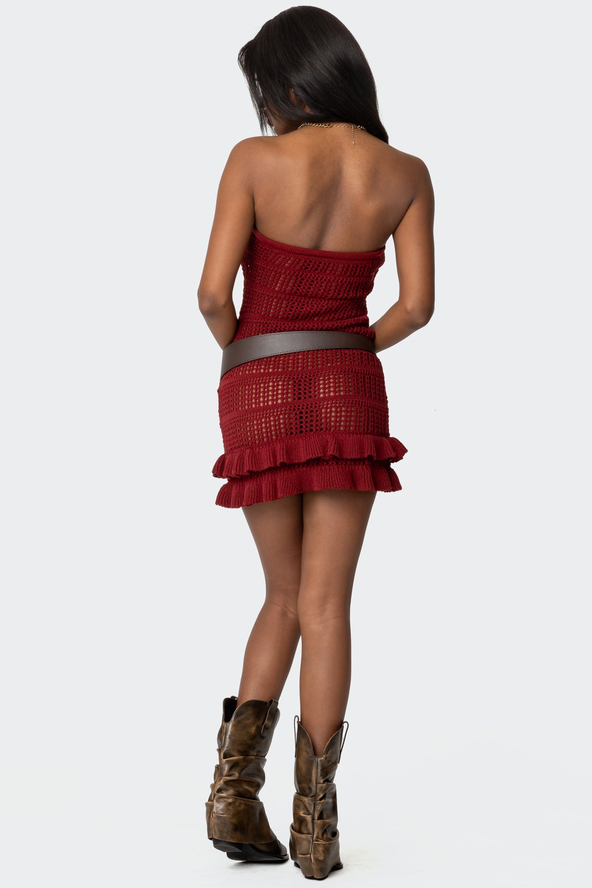 Brooke Crochet Strapless Mini Dress - Image 6