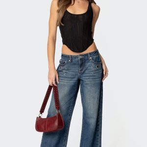 Davis Grommet Low Rise Jeans
