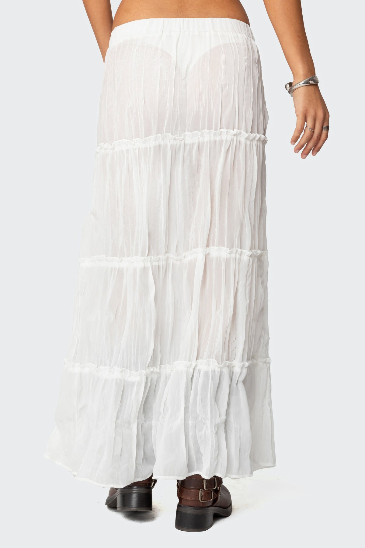 Tai Embroidered Tiered Maxi Skirt - Image 5