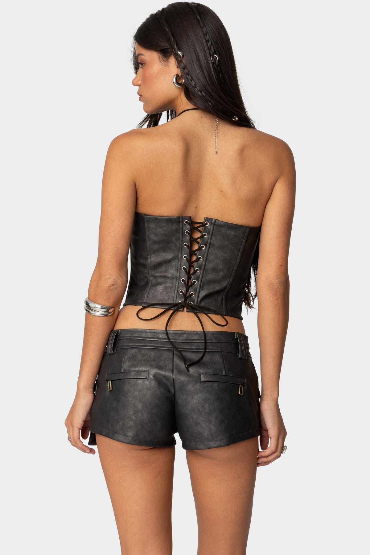 Ryan Faux Leather Cargo Corset - Image 4