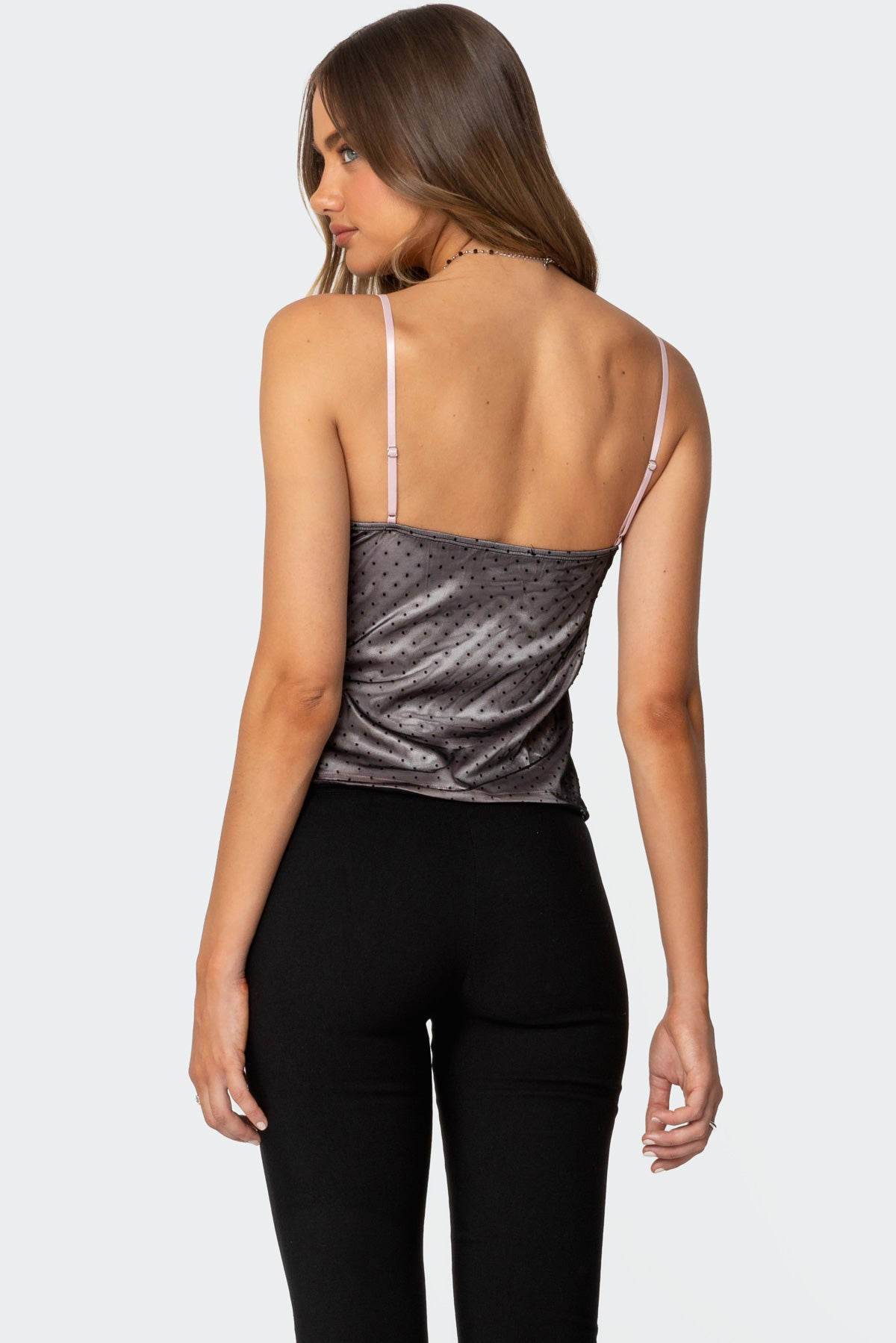Janie Layered Polka Dot Mesh Top - Image 4