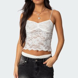 Rut Sheer Lace Tank Top