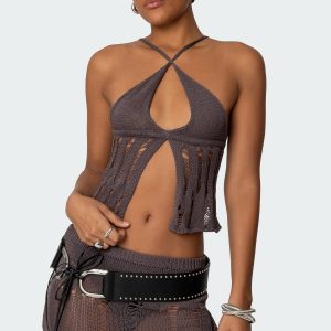 Jaynie Distressed Knit Top